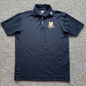 NWOT FootJoy Donegal G.C. Murvagh Exclusive Athletic Fit Black Polo